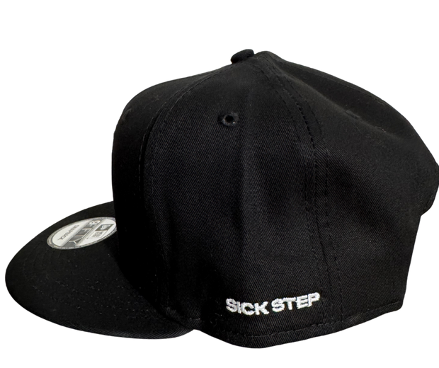 Black SICK STEP - NEW ERA Flat Bill Snapback Cap